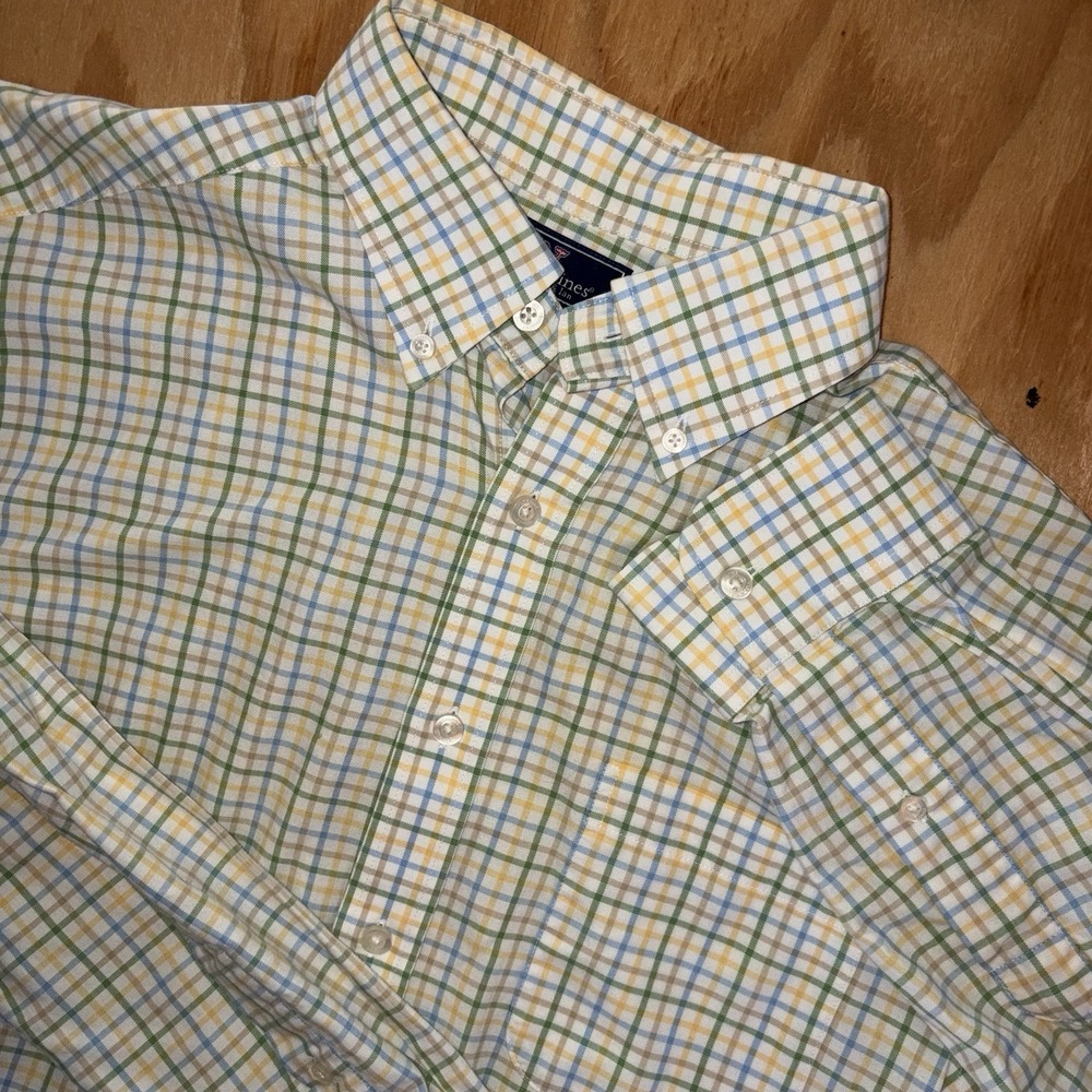 Vineyard Vines Slim Fit Murray Plaid Button Down Mens Medium 100% Cotton